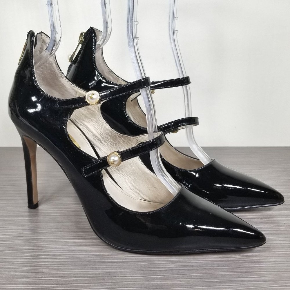 Louise et Cie Jolanie Pump, Black Patent Leather, Womens Size 8 M / 38.5